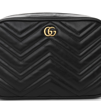 Gucci Calfskin Matelasse Mens GG Marmont Belt Bag 90 36 Black 8 of 10