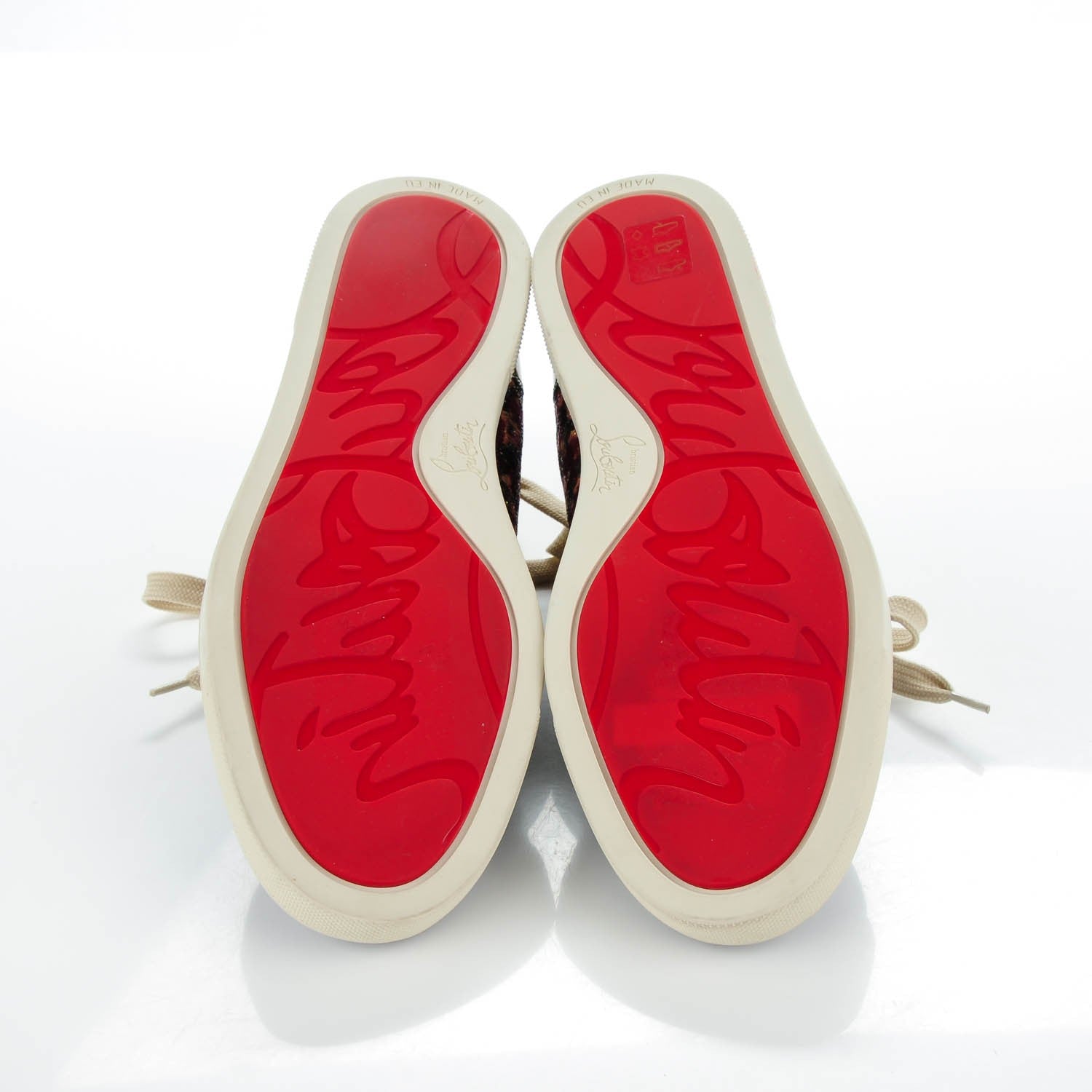 Christian Louboutin Metallic Fabric Suede Gondolastrass Sneakers 37.5 Version Bordeaux 5 of 7
