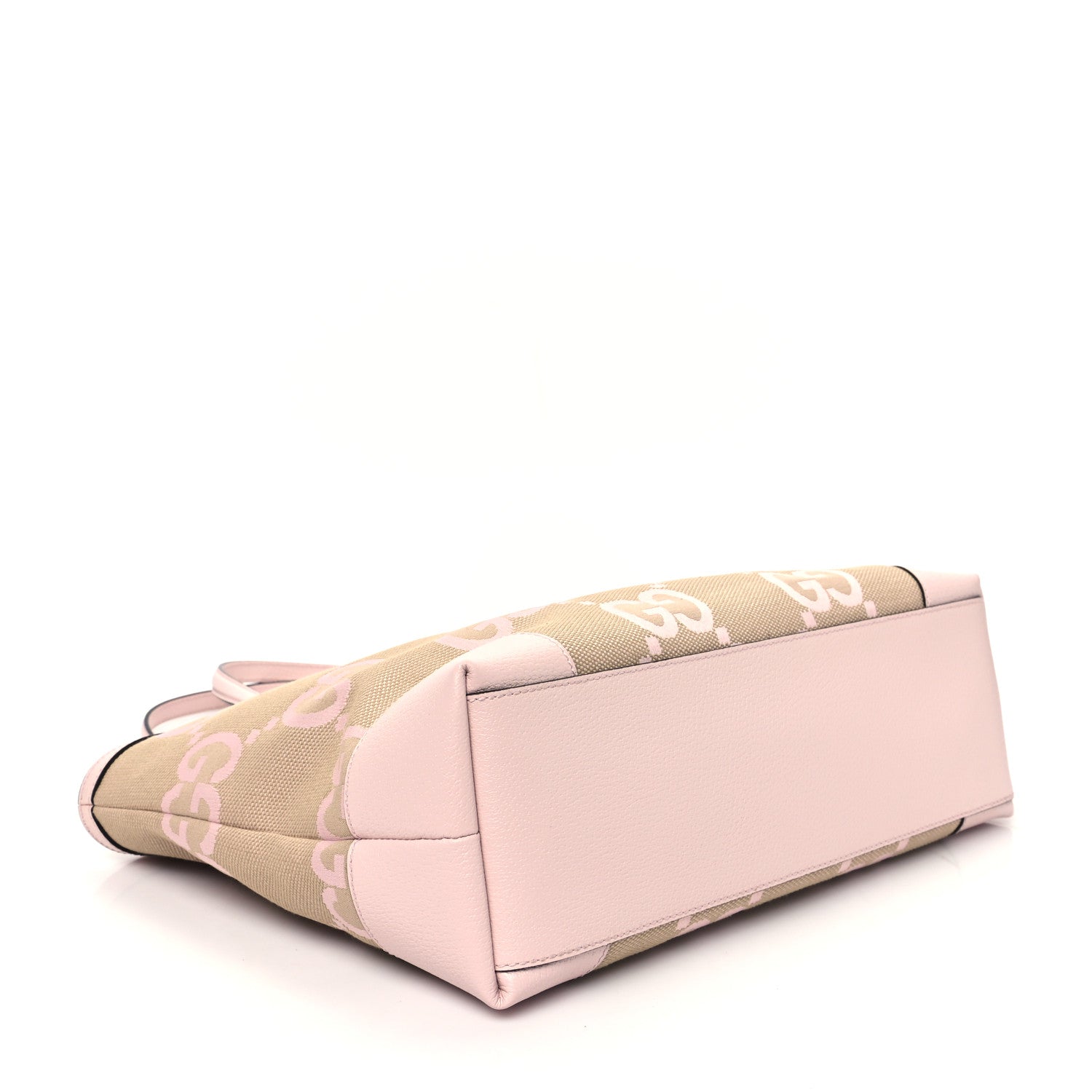 Gucci Monogram Jumbo GG Textured Dollar Calfskin Medium Ophidia Shopping Tote Beige Perfect Pink 4 of 12