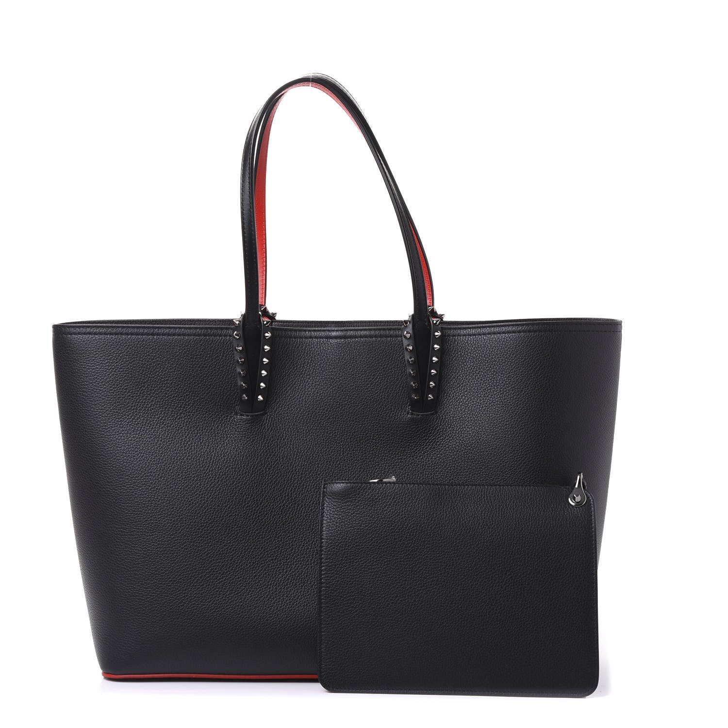 Christian Louboutin Calfskin Spikes East West Cabata Tote Black 1 of 11
