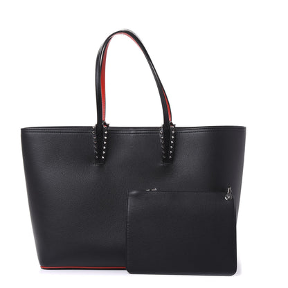 Christian Louboutin Calfskin Spikes East West Cabata Tote Black 1 of 11