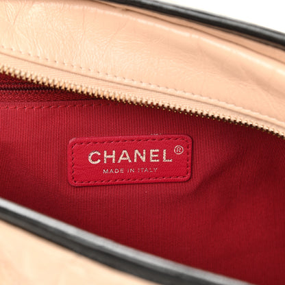 Chanel Aged Calfskin Quilted Large Gabrielle Hobo Beige Black 6 of 11