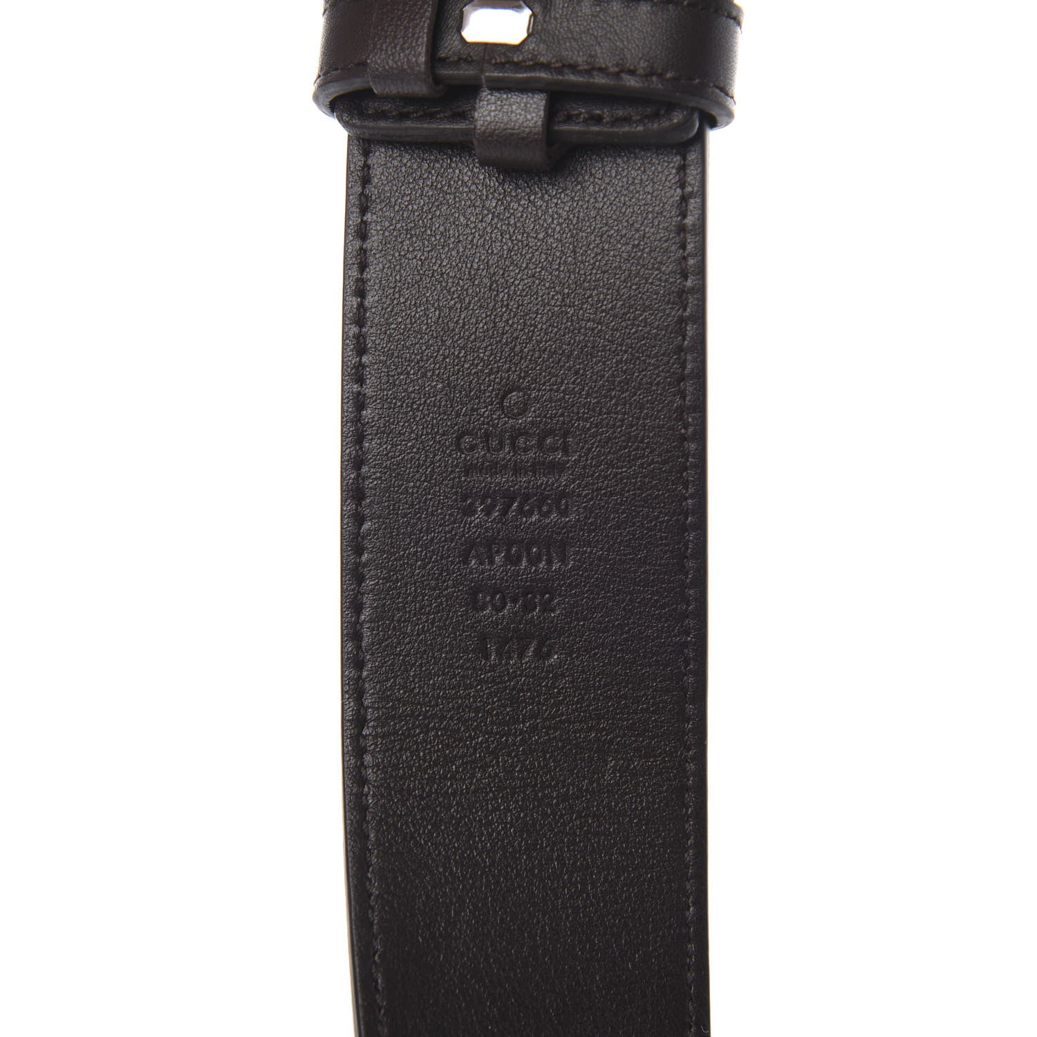 Gucci Moon Calfskin Nickel Double G 40mm Belt 80 32 Dark Cocoa 3 of 5