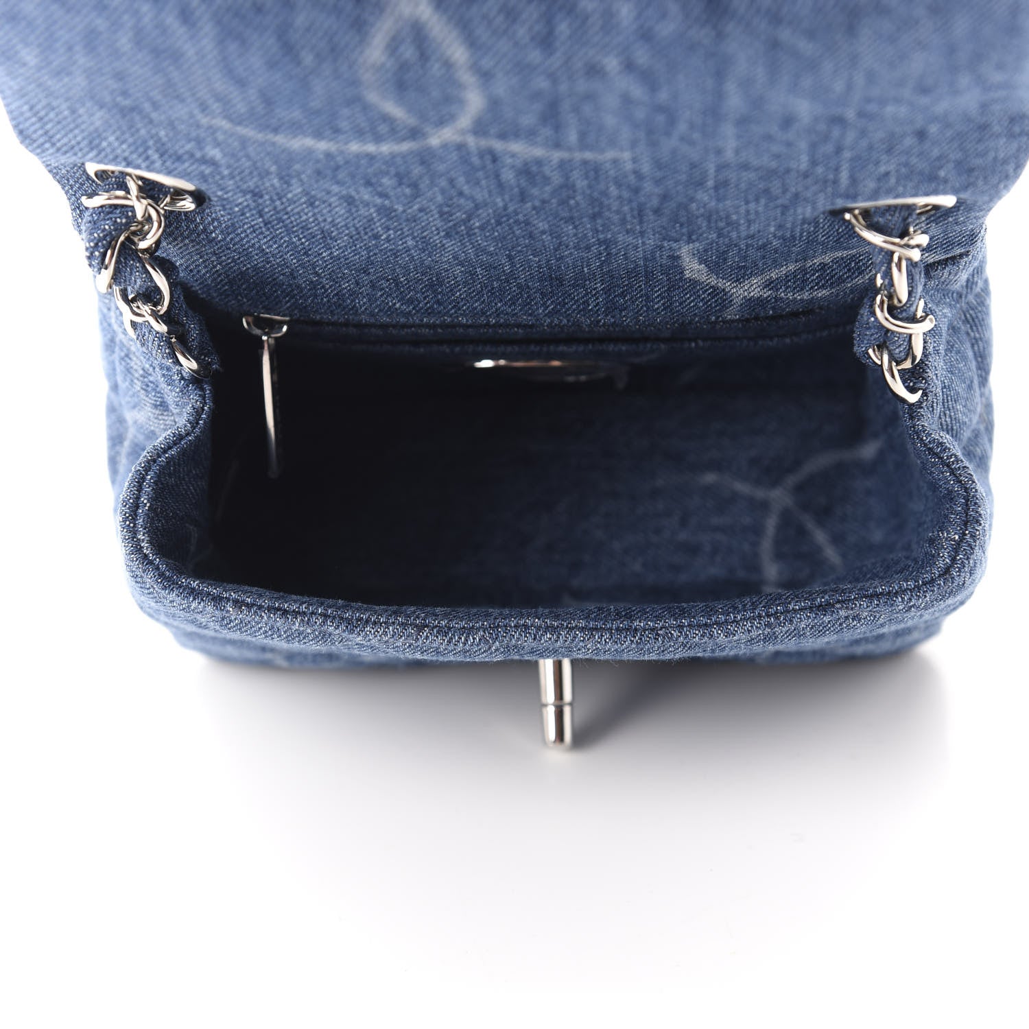 Chanel Denim CC Quilted Mini Square Flap Blue 5 of 11