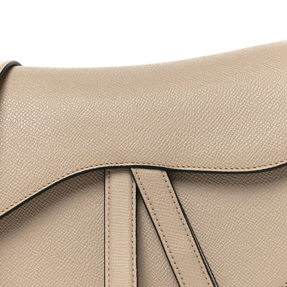 Christian Dior Grained Calfskin Saddle Bag With Strap Warm Taupe 8 of 11