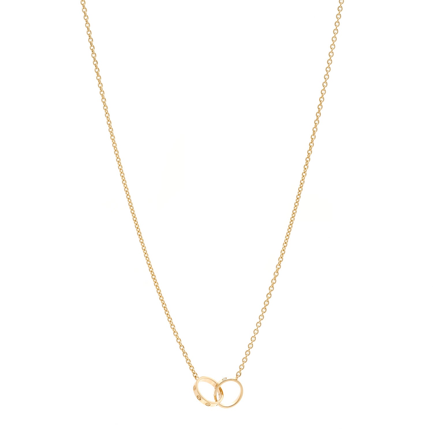 Cartier 18K Yellow Gold Interlocking LOVE Necklace 1 of 5