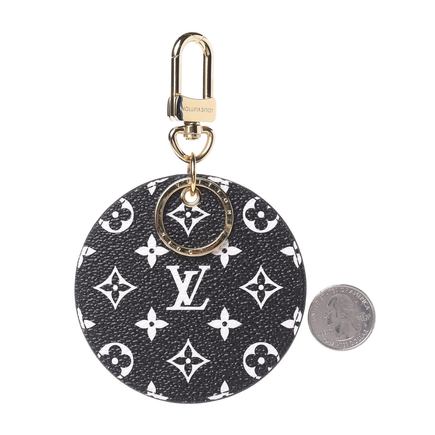 Monogram Giant Crafty Illustre Bag Charm Key Ring Creme Rouge Black