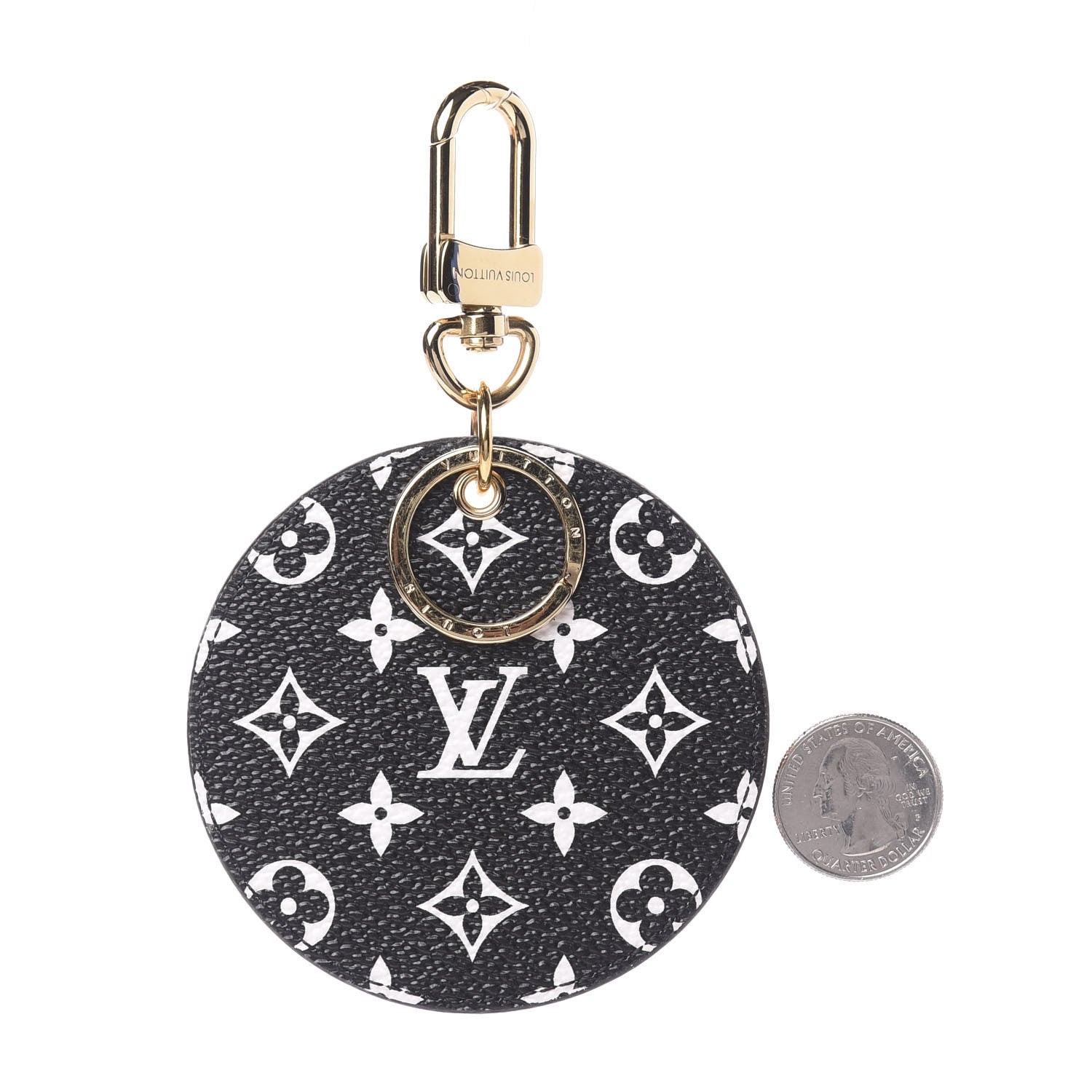 Louis Vuitton Monogram Giant Crafty Illustre Bag Charm Key Ring Creme Rouge Black 2 of 3