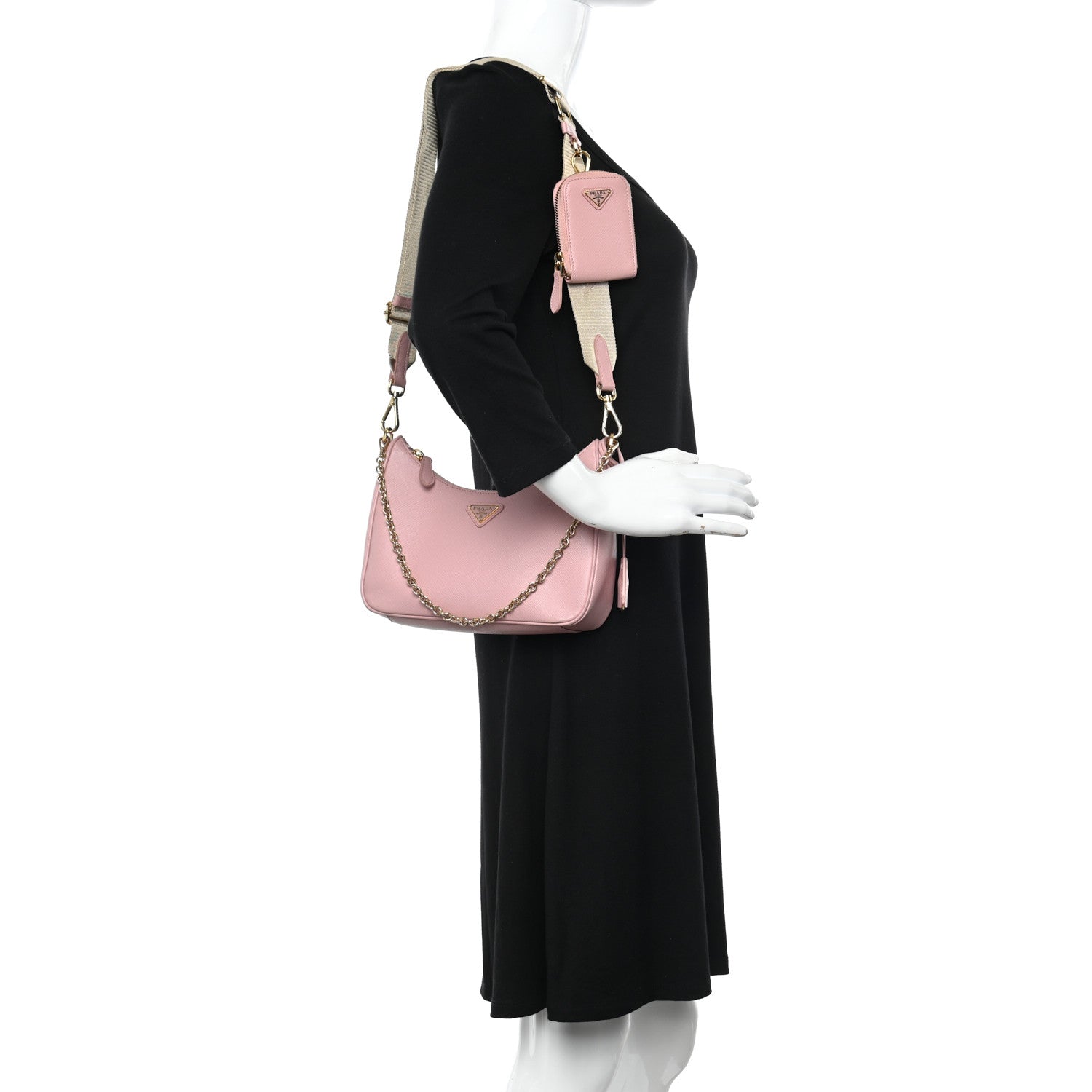 Prada Saffiano Lux Re-Edition 2005 Shoulder Bag Alabastro 2 of 11