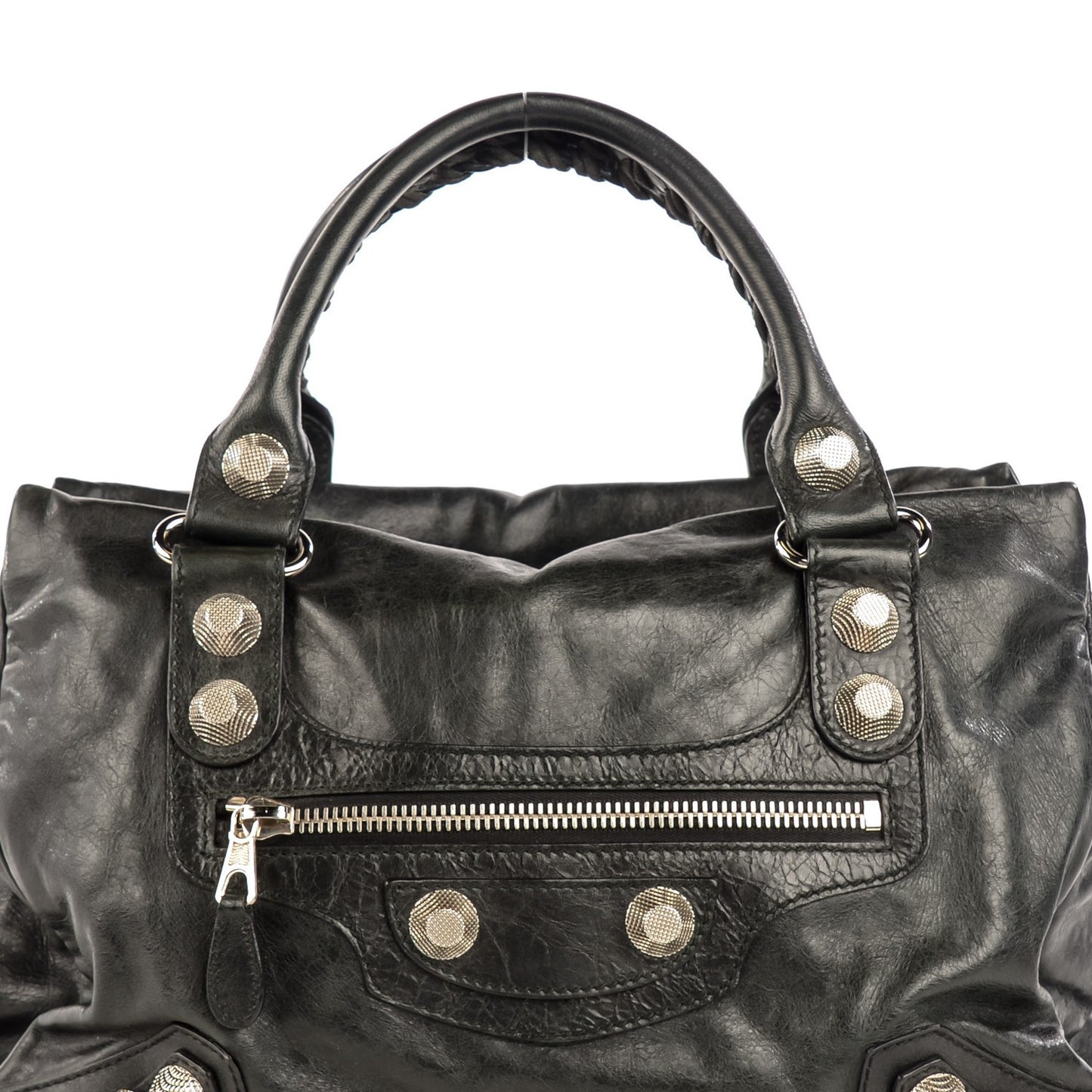 Agneau Giant 21 Silver Hardware Mid Day Black