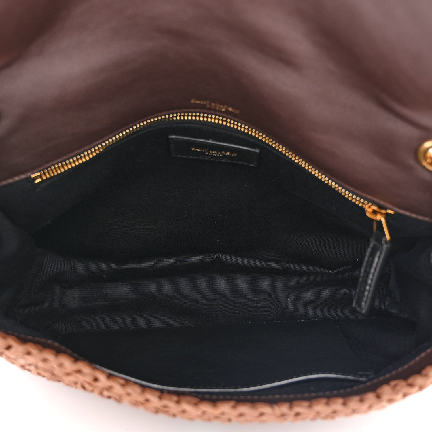 Saint Laurent Raffia Calfskin Monogram Medium Niki Chain Satchel New Nut 5 of 10
