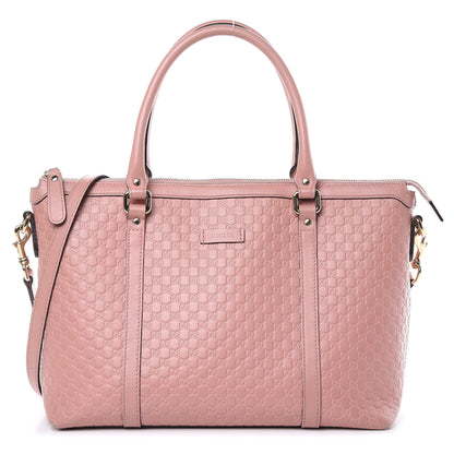 Gucci Soft Microguccissima Small Zippered Satchel Soft Pink 1 of 19