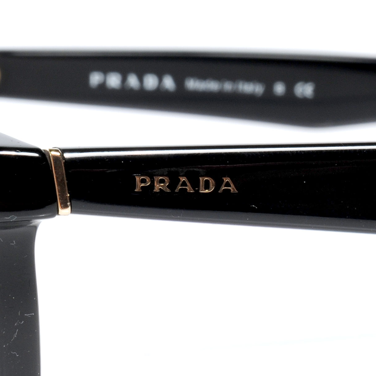 Prada Crystal Cat Eye Sunglasses SPR 04P Black Havana 6 of 6
