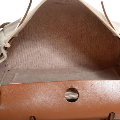 Hermes Toile Herbag PM 30 Black and Natural 5 of 14