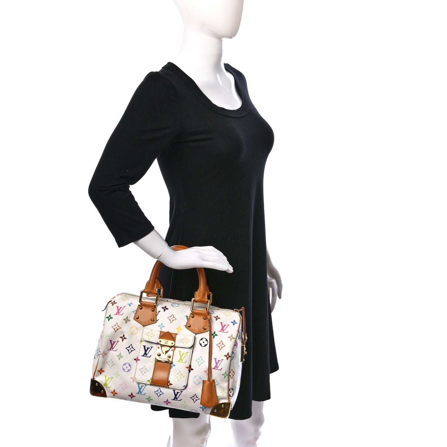 Monogram Multicolor Speedy 30 White