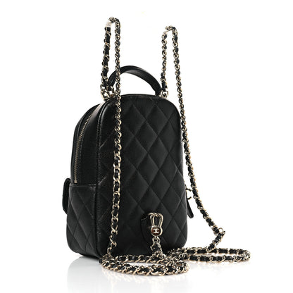 Chanel Caviar Quilted CC Mini Classic Backpack Black 3 of 9