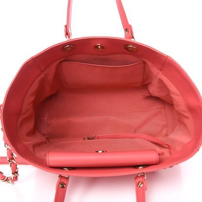 Chanel Bullskin Stitched Small Shopping Tote Pink 5 of 11