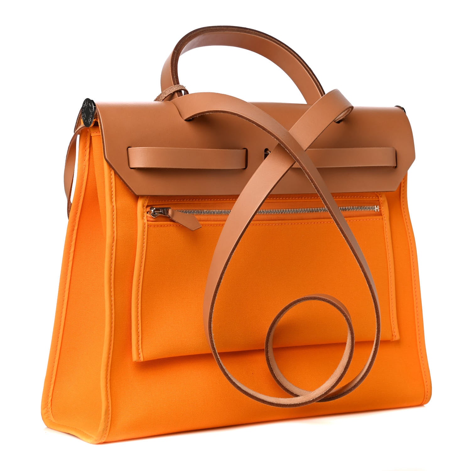 Hermes Vache Hunter Toile Herbag Zip 31 PM Jaune D'or 3 of 16