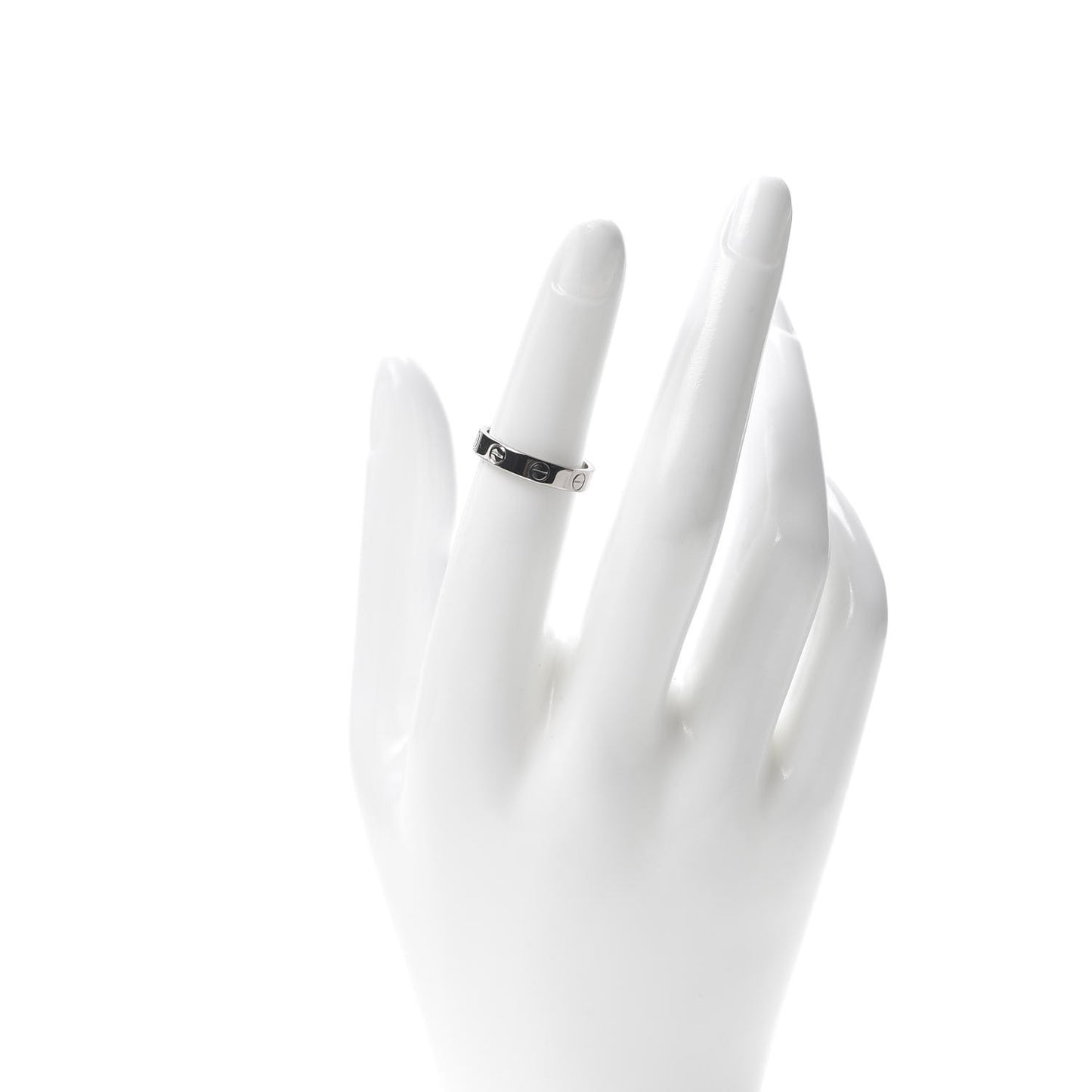 18K White Gold 3.5mm LOVE Wedding Band Ring 49 4.75
