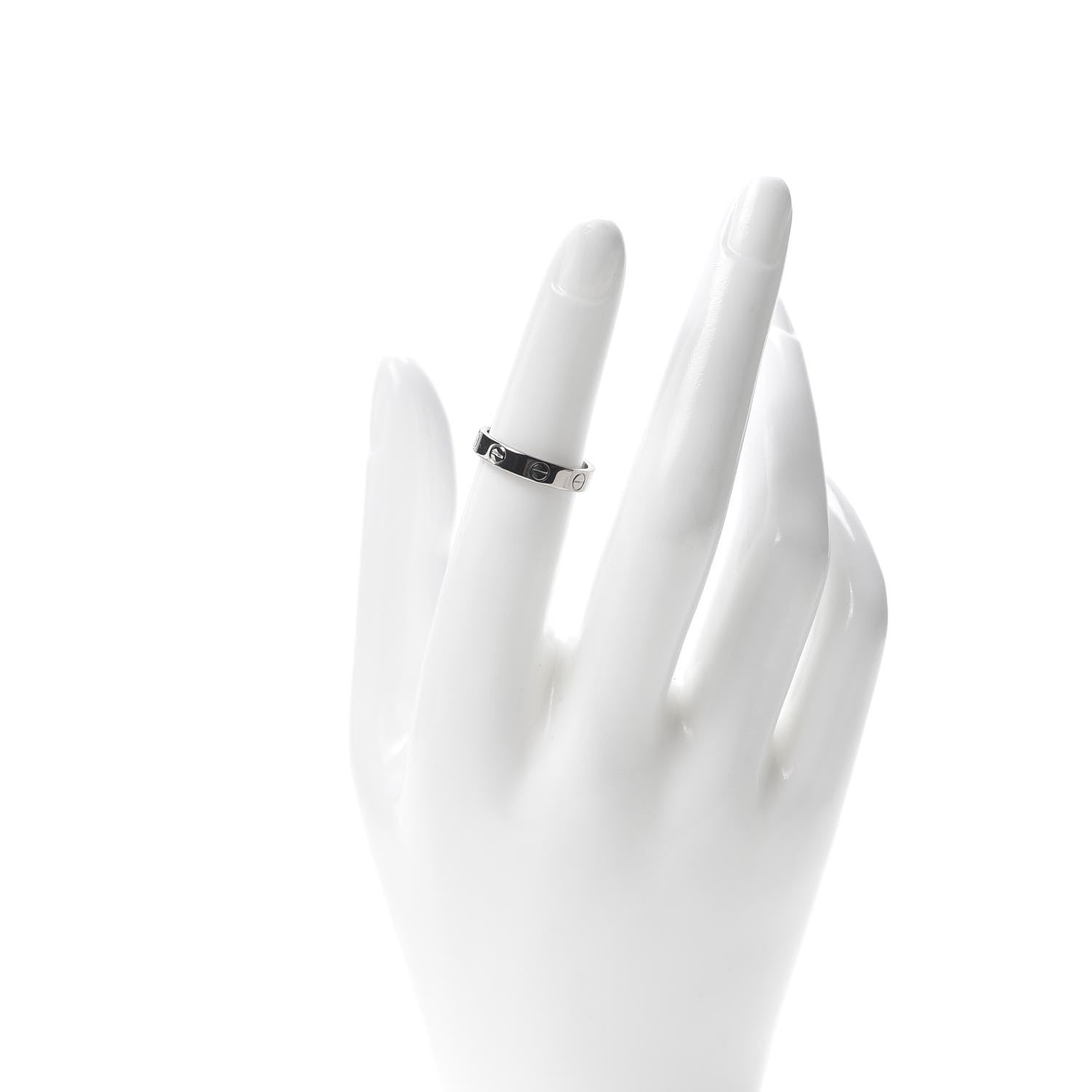 Cartier 18K White Gold 3.5mm LOVE Wedding Band Ring 49 4.75 2 of 4