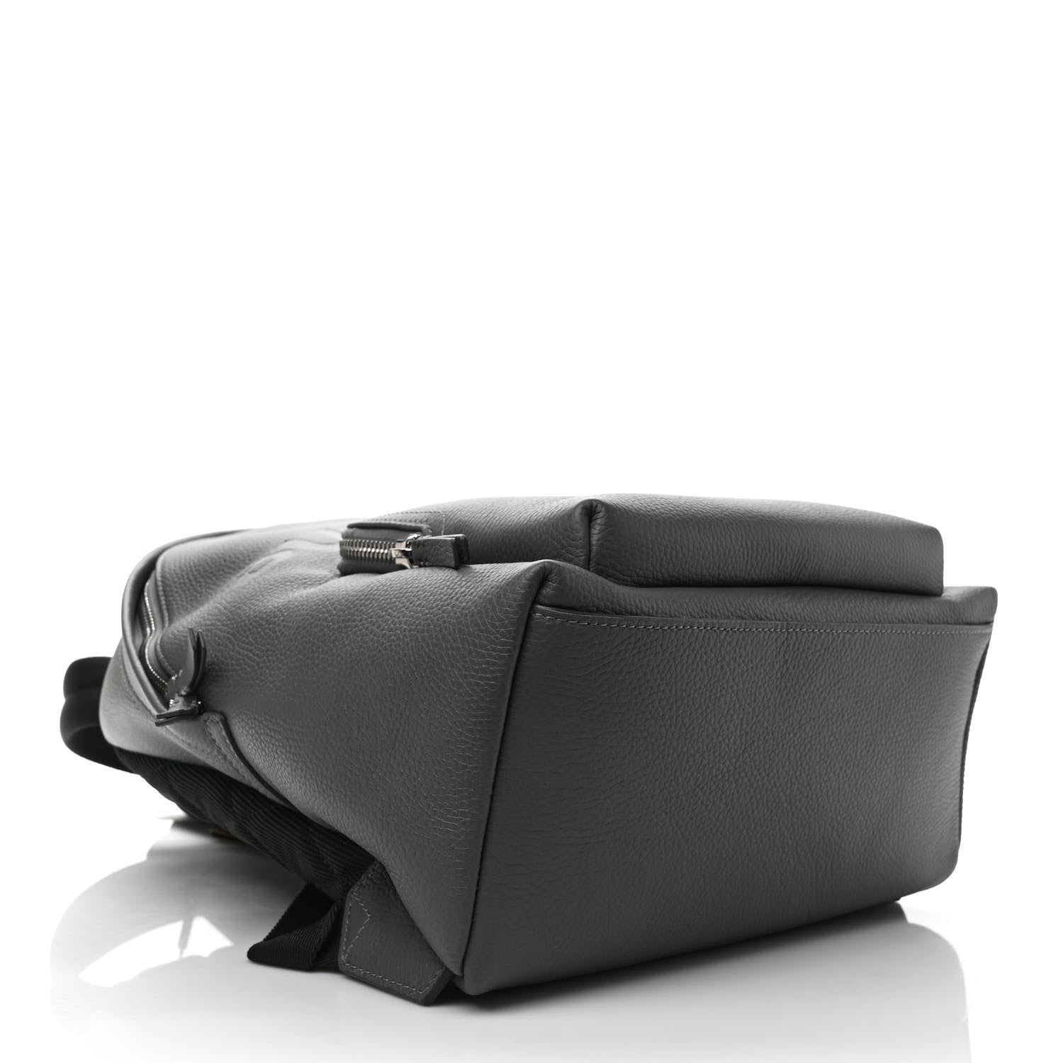 Burberry Calfskin Logo Embossed Backpack Charcoal Grey 4 of 10