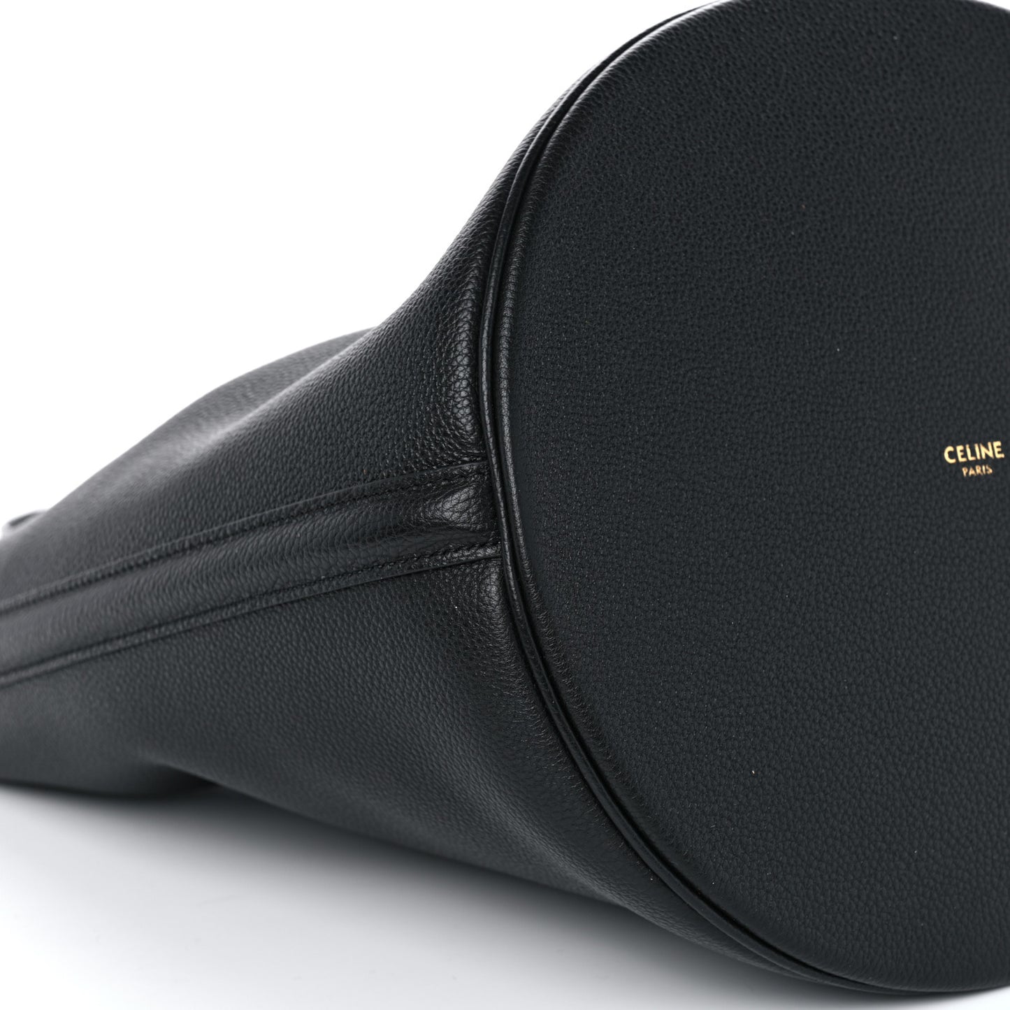 Supple Grained Calfskin Bucket 16 Bag Black
