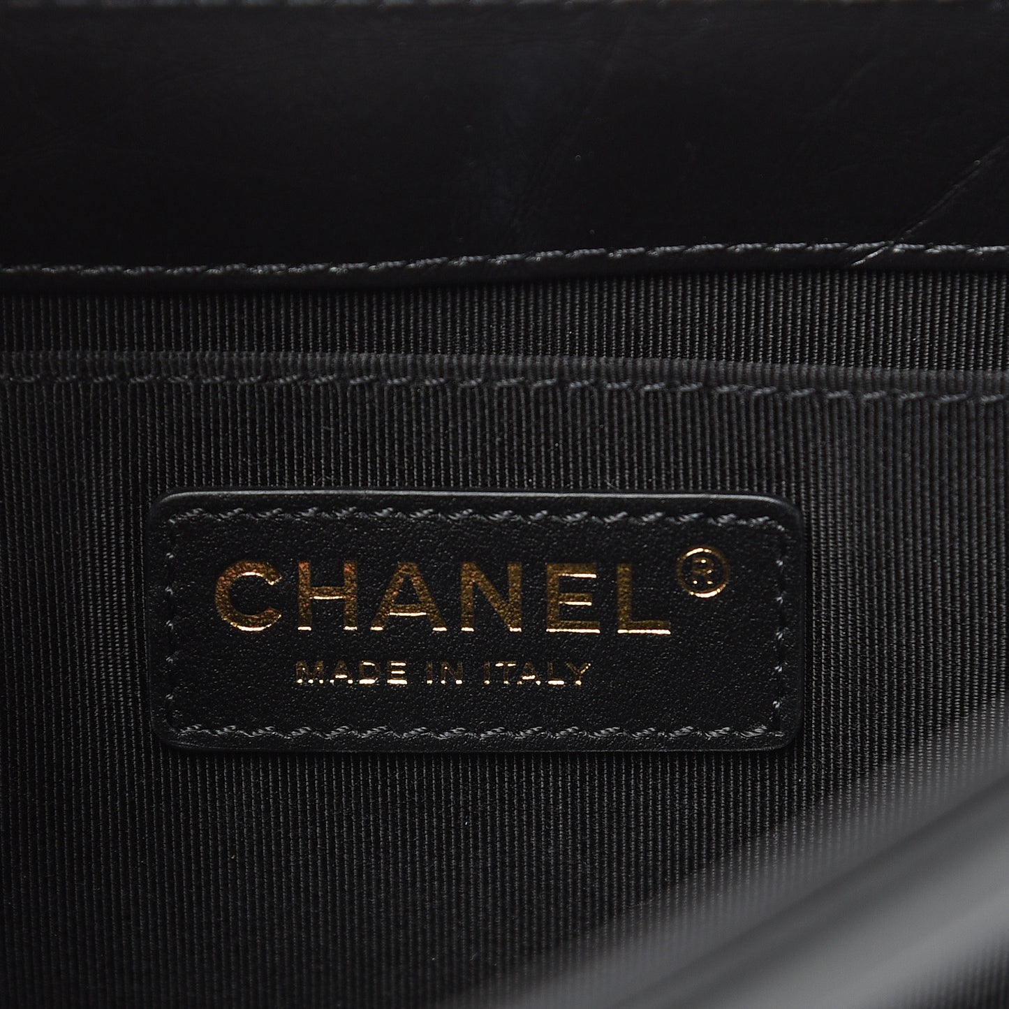 Aged Calfskin Charms Flap Bag Black