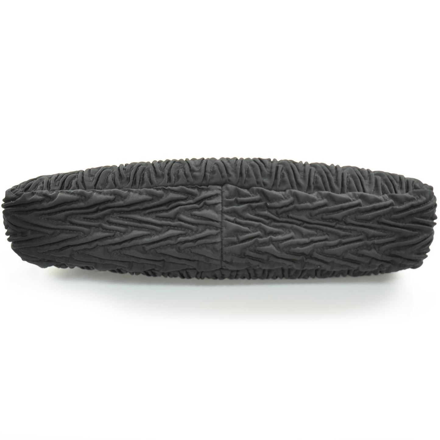 Tessuto Nylon Chevron Clutch Nero Black