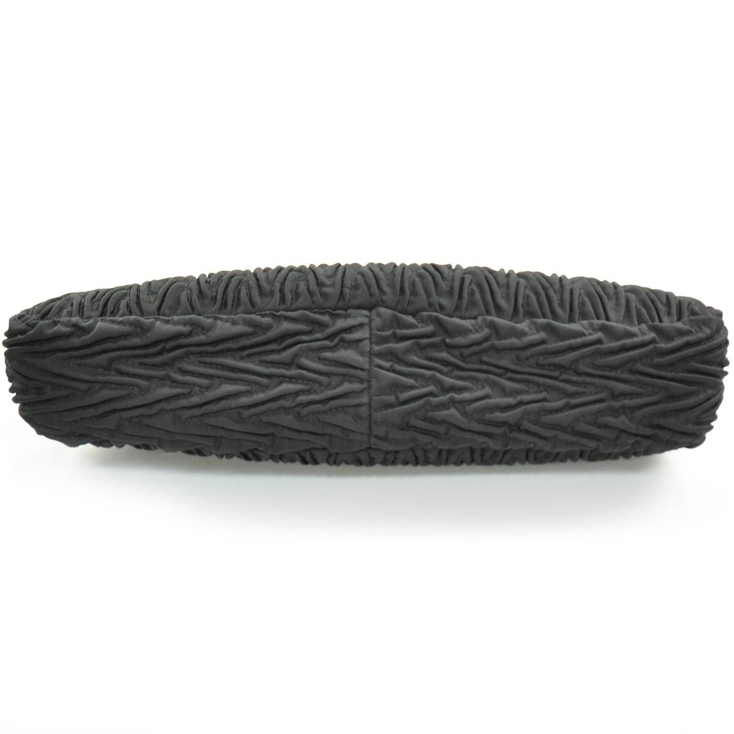 Prada Tessuto Nylon Chevron Clutch Nero Black 4 of 8