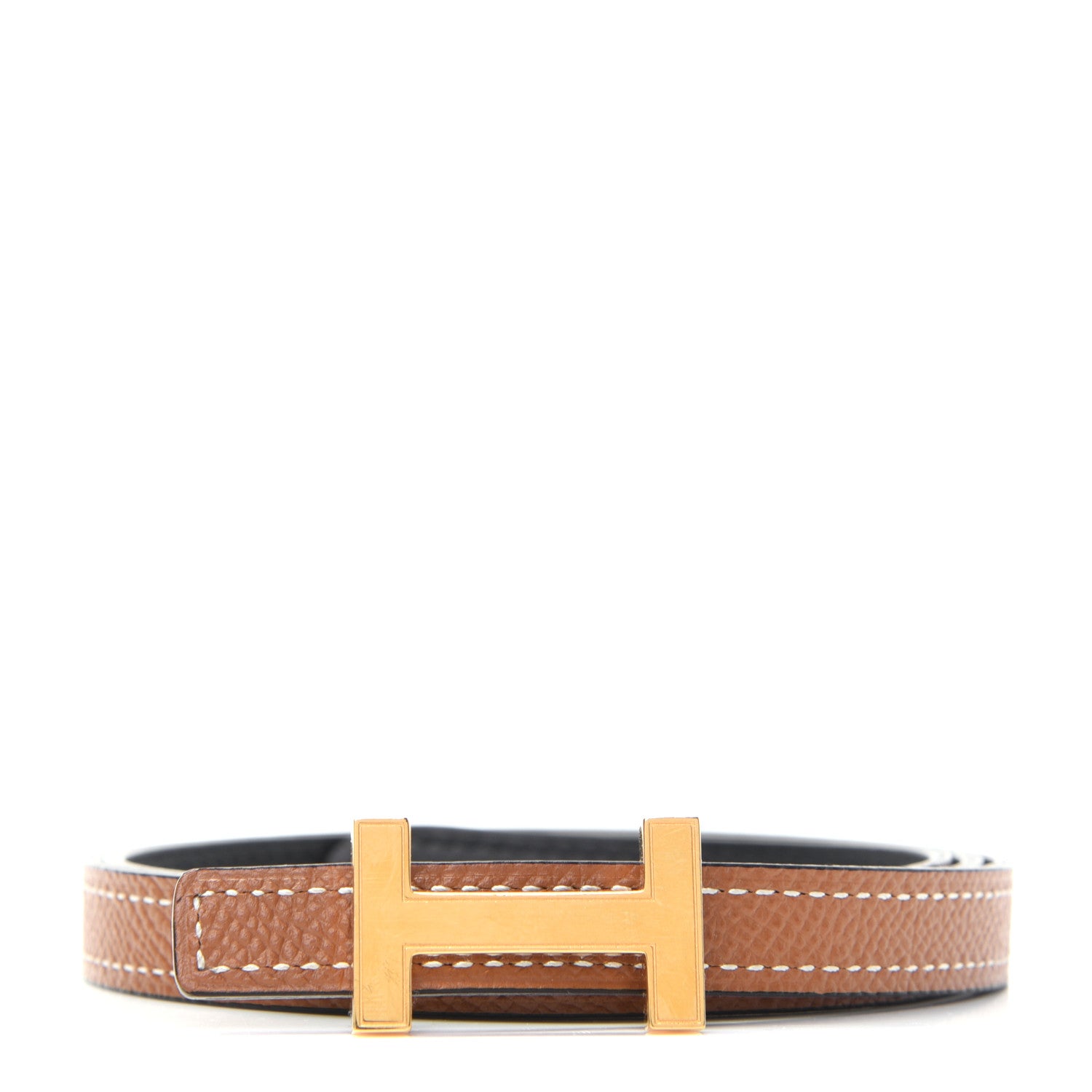 Hermes Swift Epsom 13mm Focus Belt 70 Black Gold 1 of 8