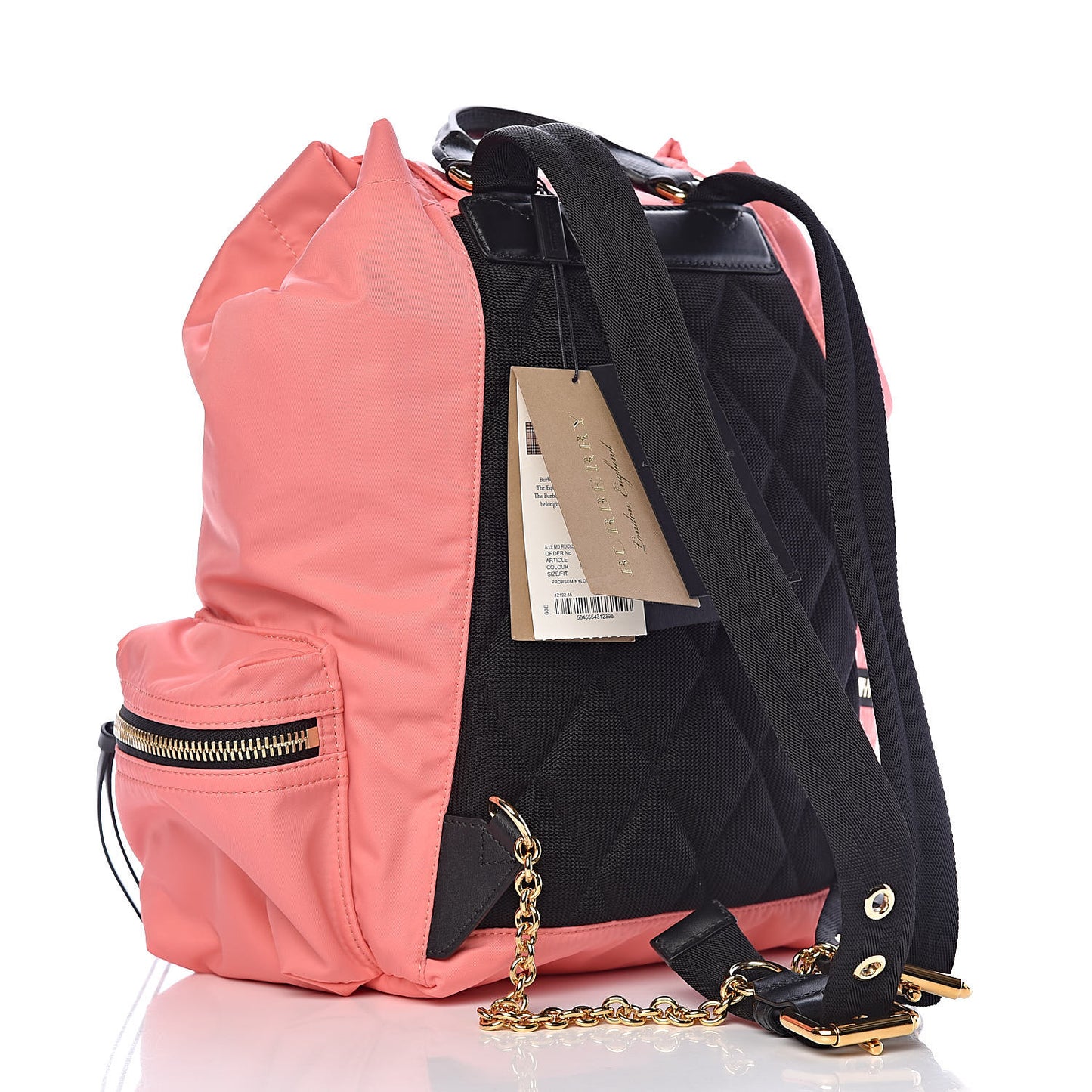 Nylon Medium Rucksack Backpack Bright Coral Pink