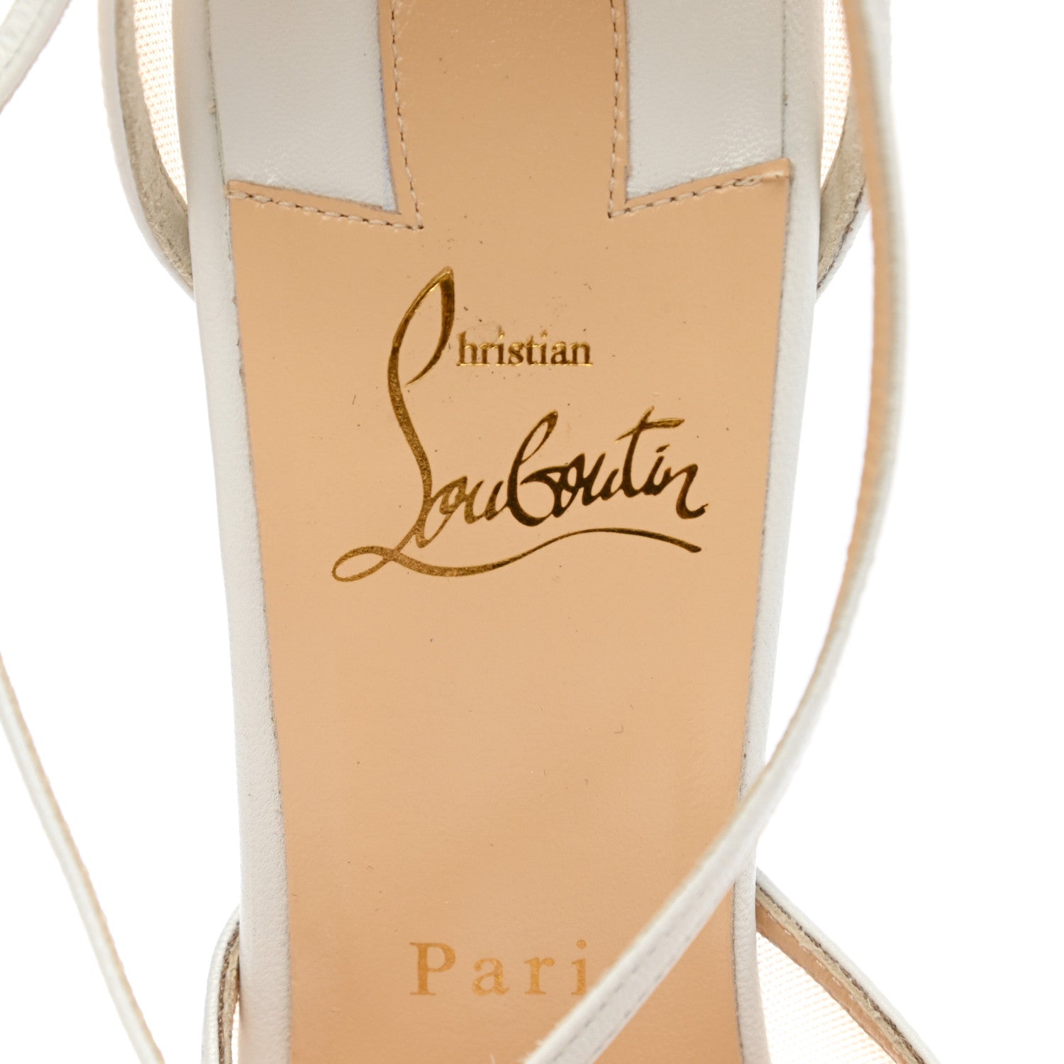 Christian Louboutin Kid Rete Filamenta 120 Platform Sandals 41 White 7 of 8