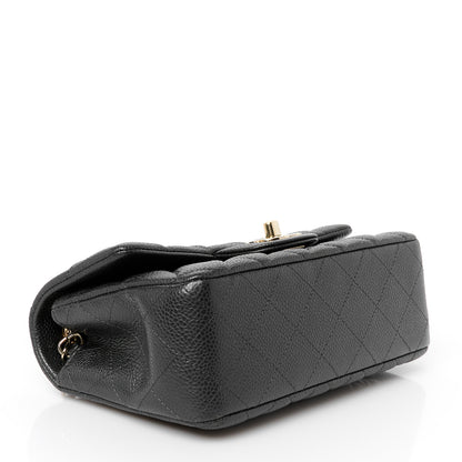 Chanel Iridescent Caviar Quilted Mini Rectangular Flap Charcoal 4 of 11