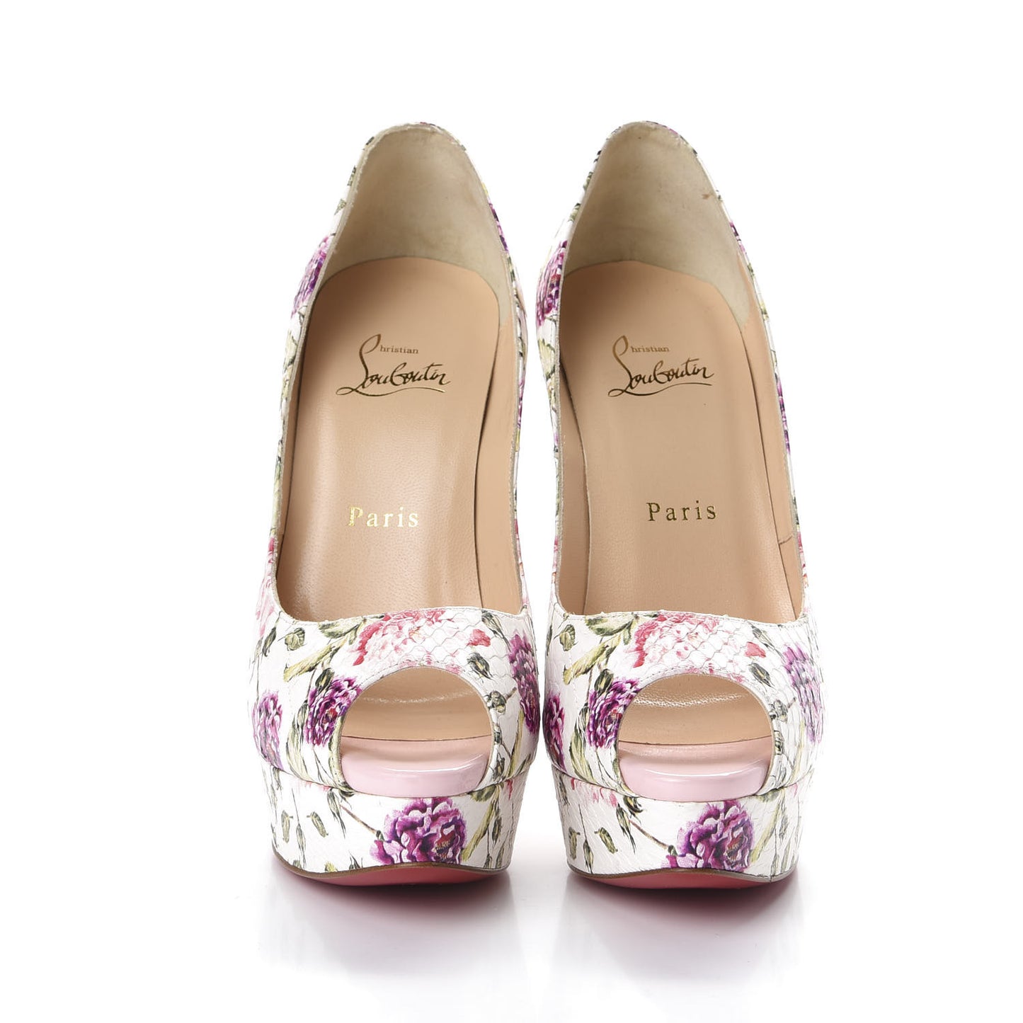 Watersnake Fiori Fetish Peep 150 Pumps 38 Latte Pompadour