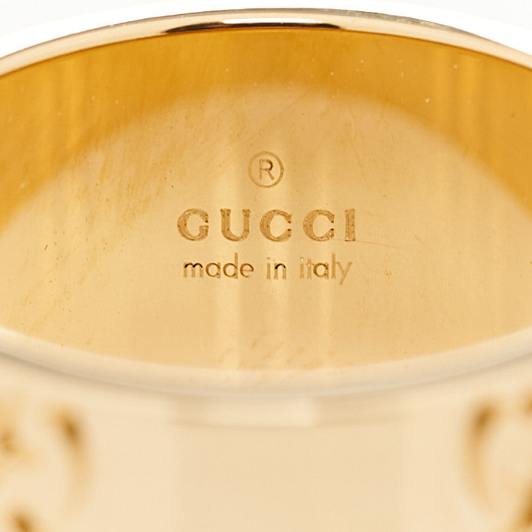 18K Yellow Gold 9mm Icon Band Ring 46 3.75