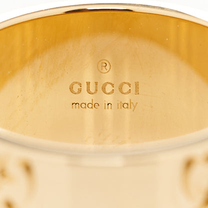 Gucci 18K Yellow Gold 9mm Icon Band Ring 46 3.75 4 of 6