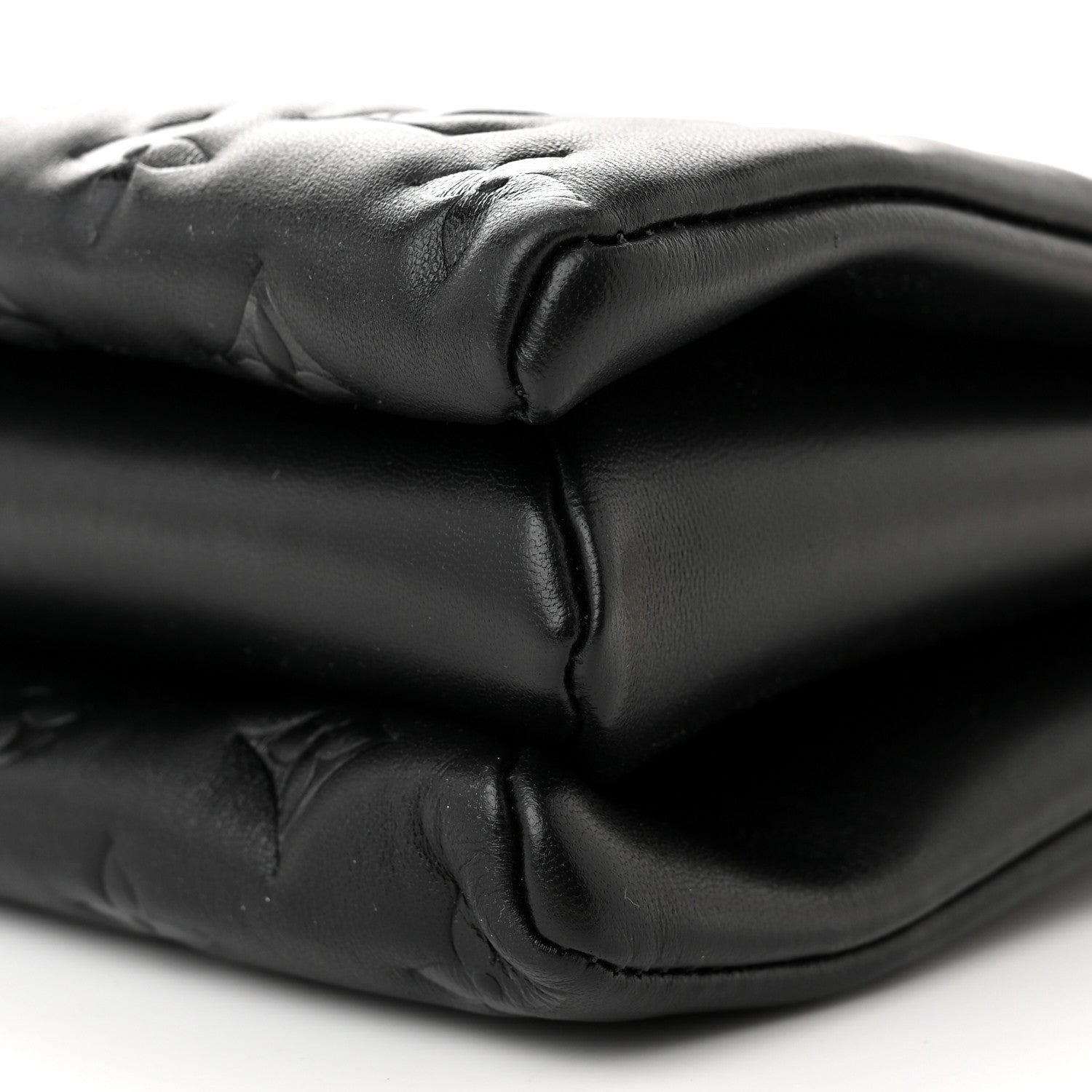 Louis Vuitton Lambskin Embossed Monogram Coussin MM Black 12 of 13