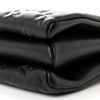 Louis Vuitton Lambskin Embossed Monogram Coussin MM Black 12 of 13