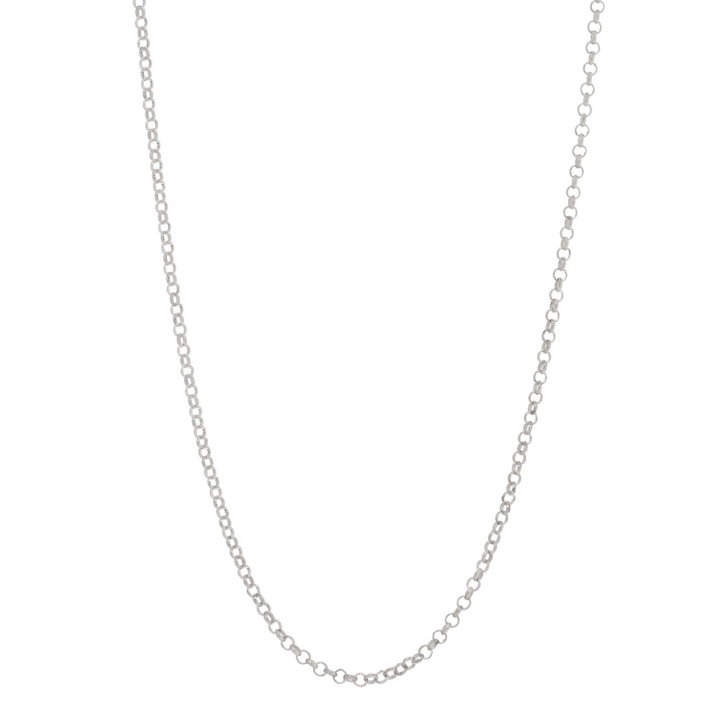 Sterling Silver Roll Chain Necklace 20"