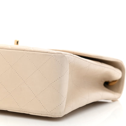 Chanel Lambskin Quilted Jumbo Single Flap Beige Clair 9 of 10