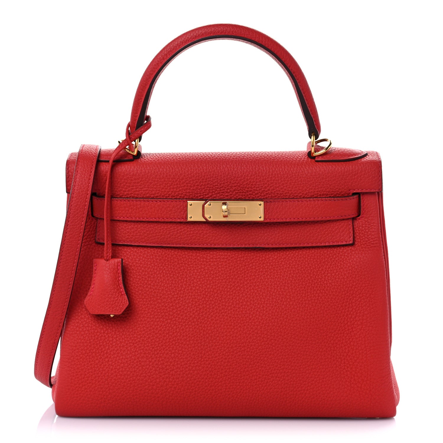 Hermes Taurillon Clemence Kelly Retourne 28 Geranium 1 of 11
