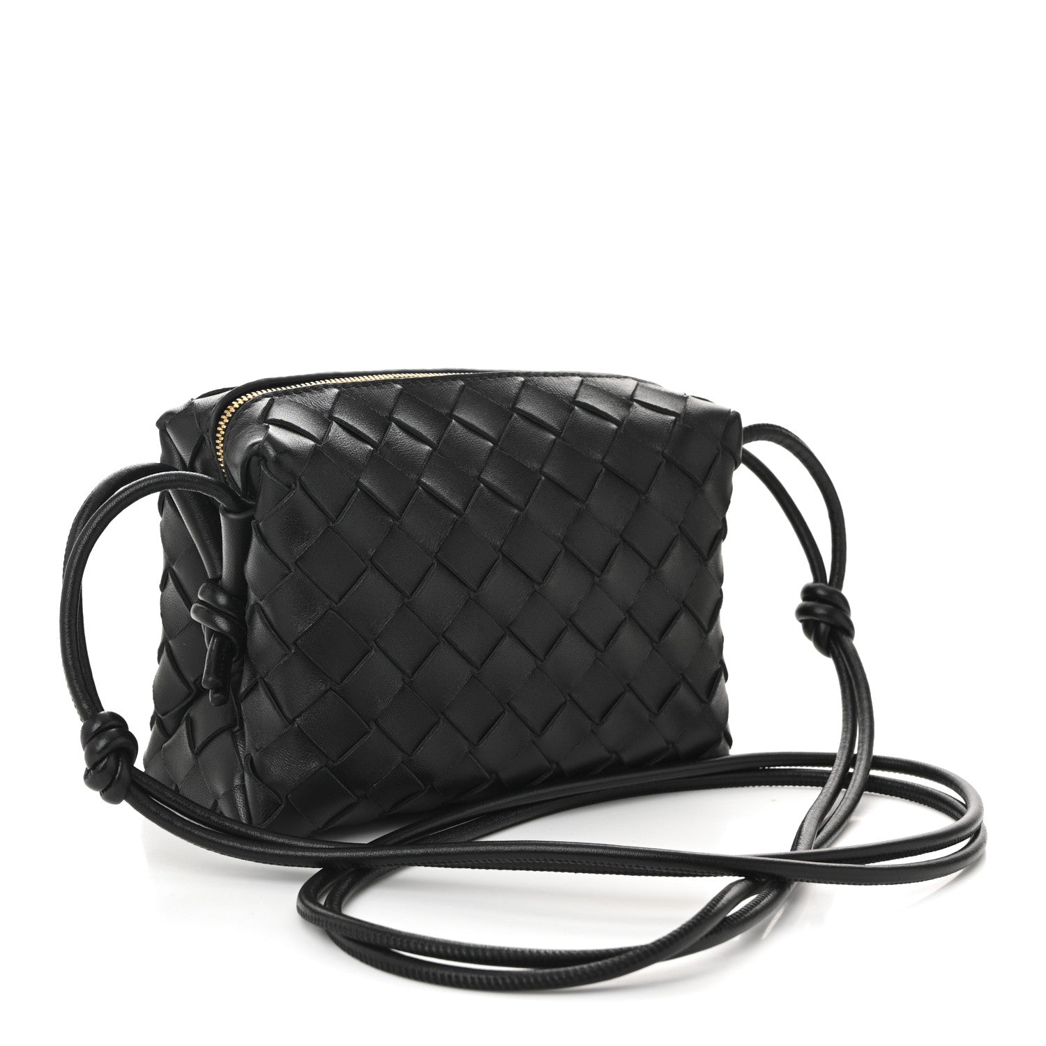Bottega Veneta Nappa Intrecciato Mini Loop Camera Bag Black 3 of 9