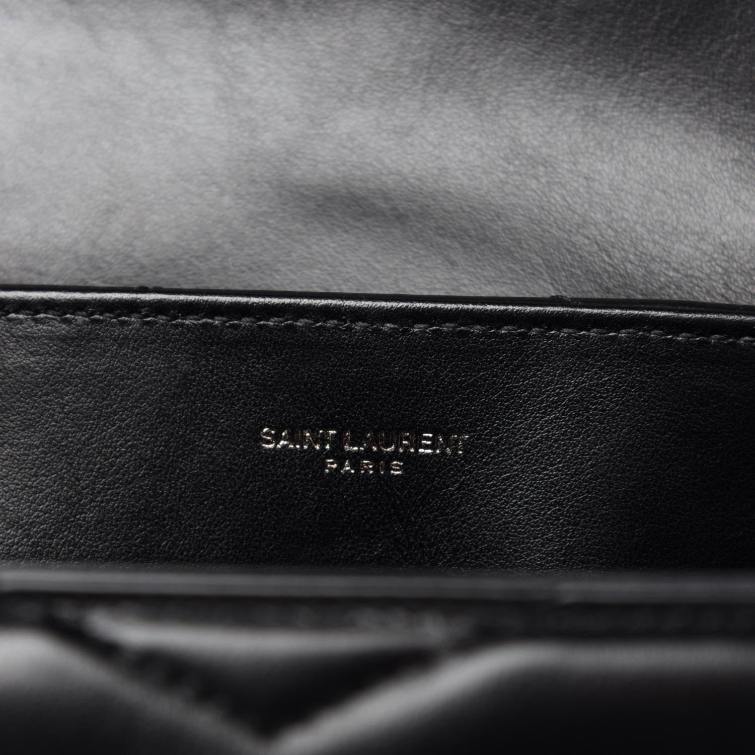 Saint Laurent Calfskin Y Quilted Monogram Small Loulou Chain Satchel Black 9 of 11