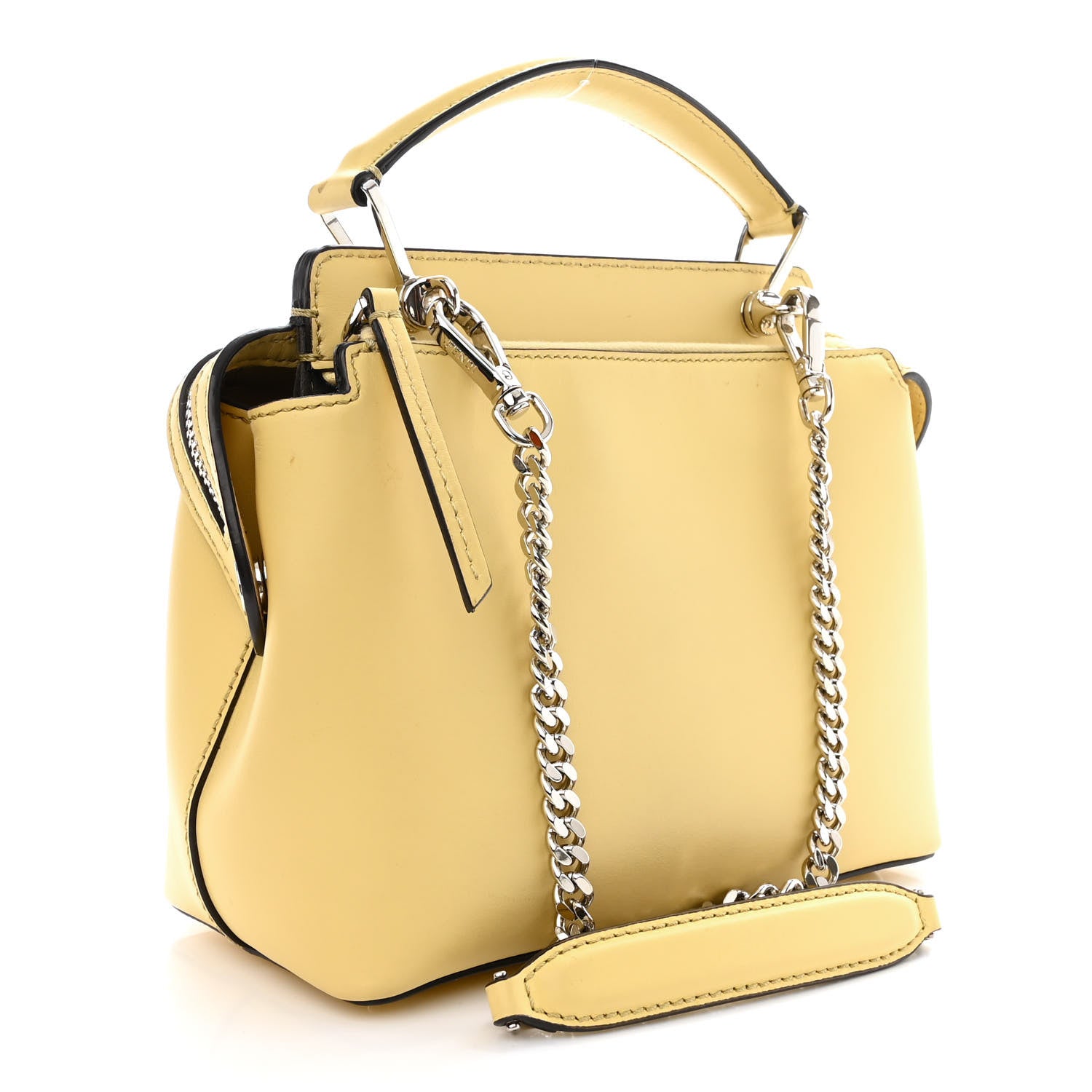 Fendi Vitello Dolce Hypnoteyes Small DotCom Click Chain Satchel Grano Multicolor 3 of 17