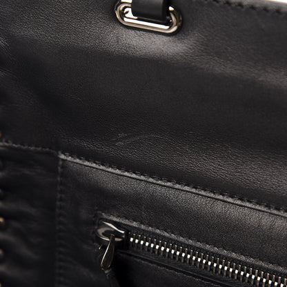 Valentino Garavani Vitello Medium Rockstud Tote Black 7 of 9