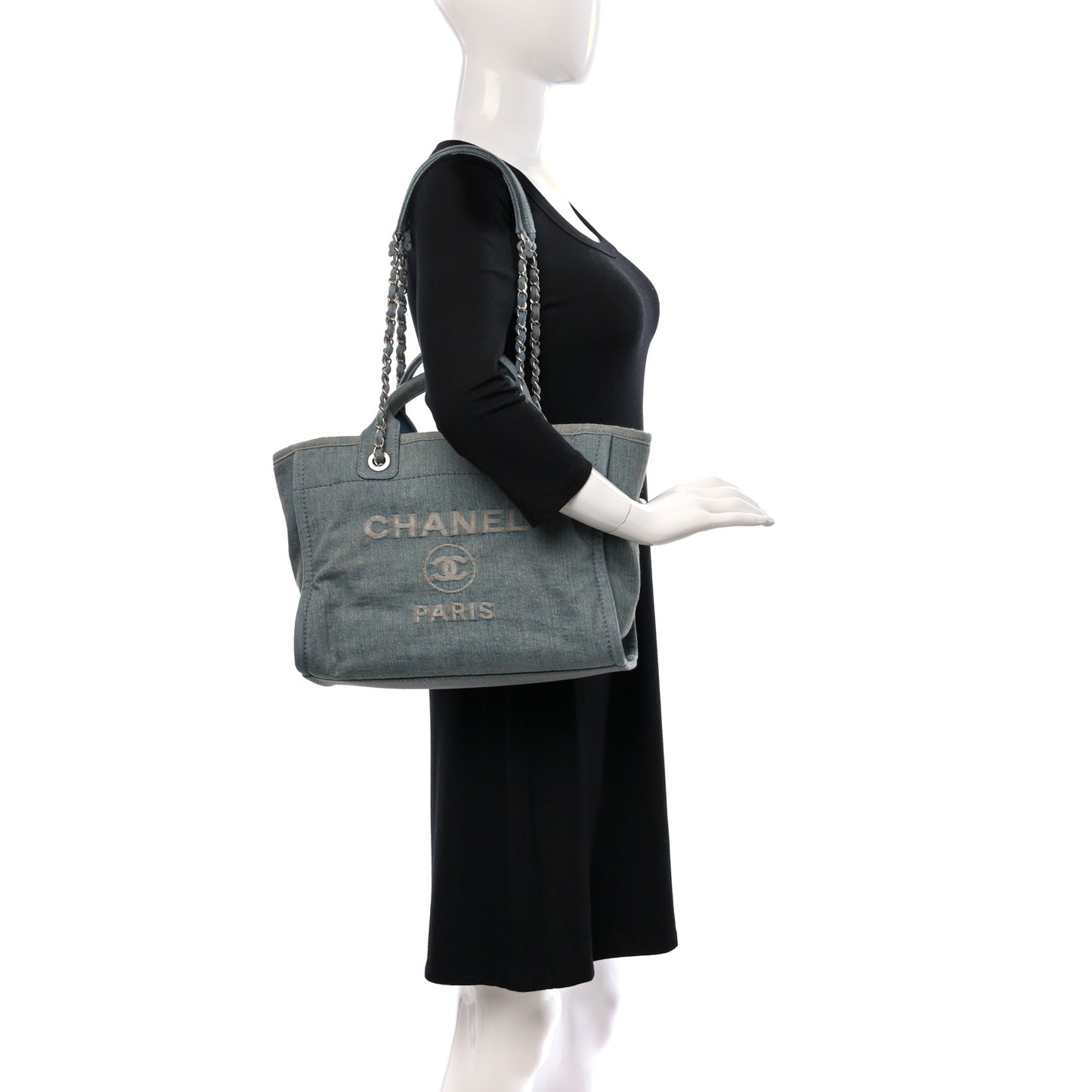 Denim Small Deauville Tote Light Blue
