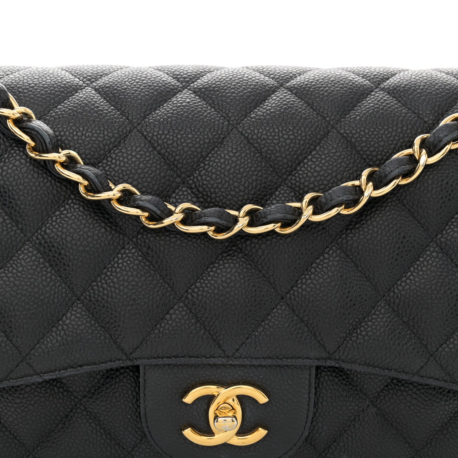 Chanel Caviar Quilted Jumbo Double Flap Black 8 of 12