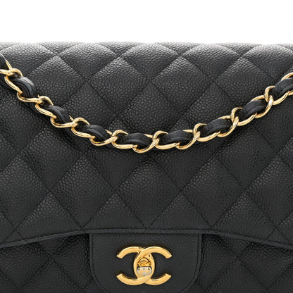 Chanel Caviar Quilted Jumbo Double Flap Black 8 of 12