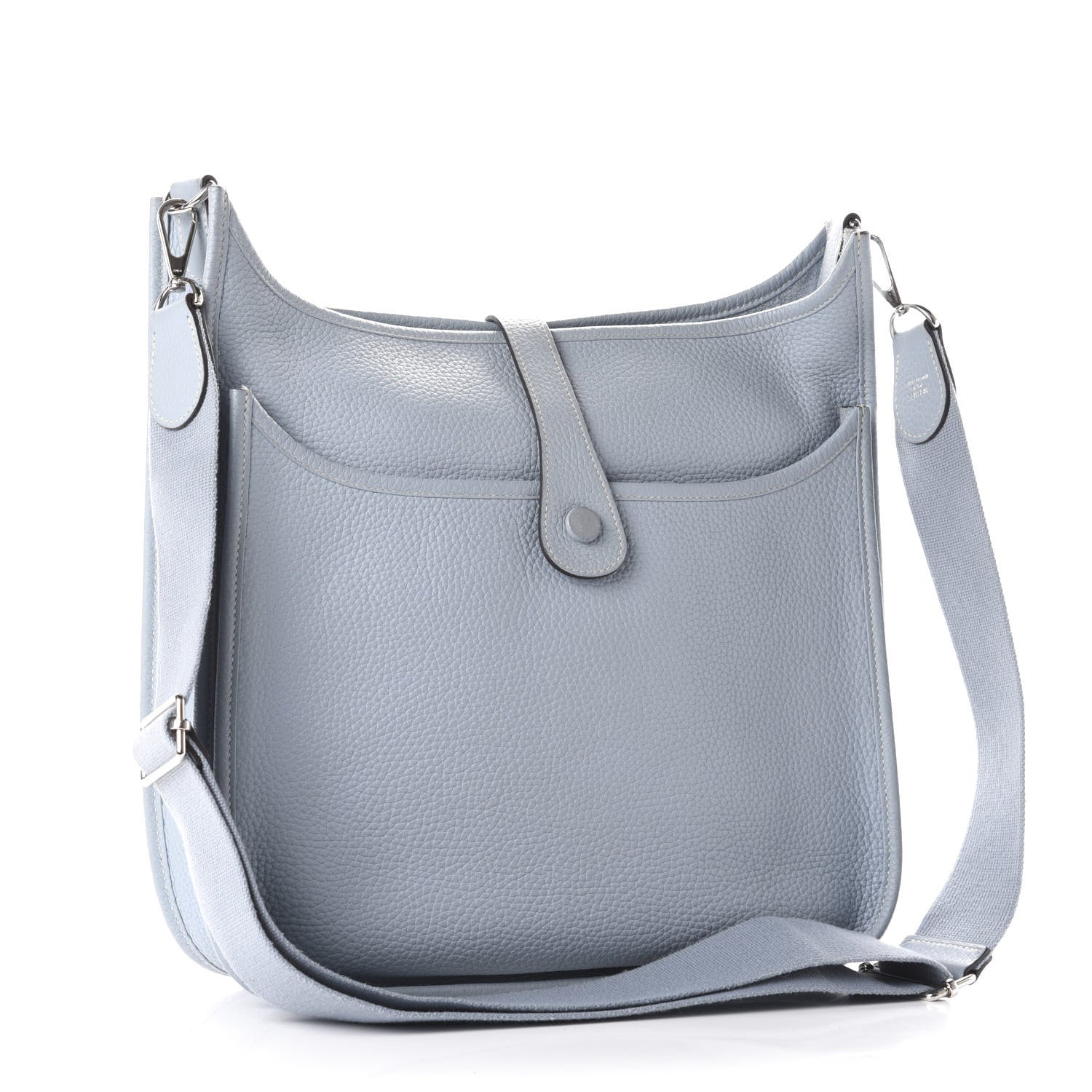 Hermes Taurillon Clemence Evelyne III GM Bleu Lin 3 of 11