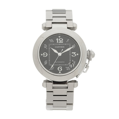 Cartier Stainless Steel 35mm Pasha C Automatic Watch Black 1 of 4